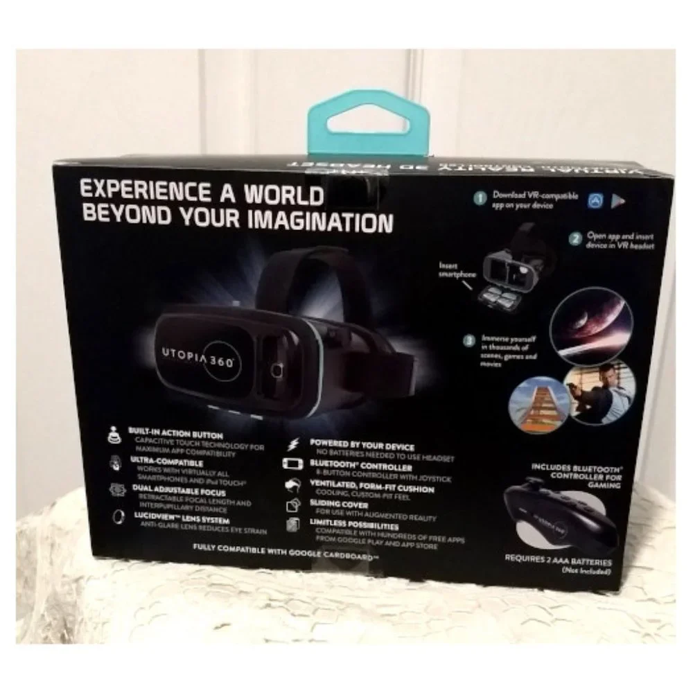 Utopia 360 VR 3D Headset & Bluetooth Controller